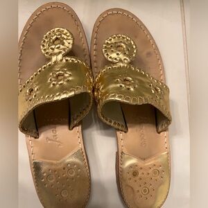 Jack Rogers Gold Sandals